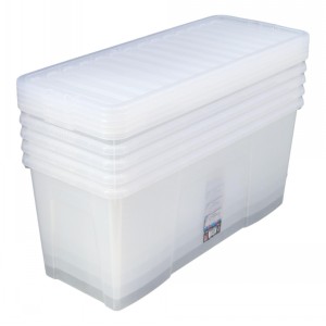 Wham Crystal Plastic Storage Box & Lid Size 20 133 Litre